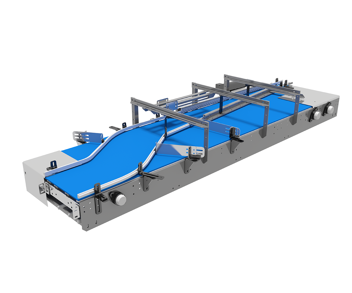 Arrowhead System's Single Lane Combining Mat/Table Top Conveyor