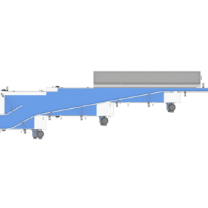 Top View of Pressureless Single Filer Conveyor